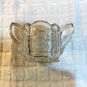 Crystal vintage sugar bowl
